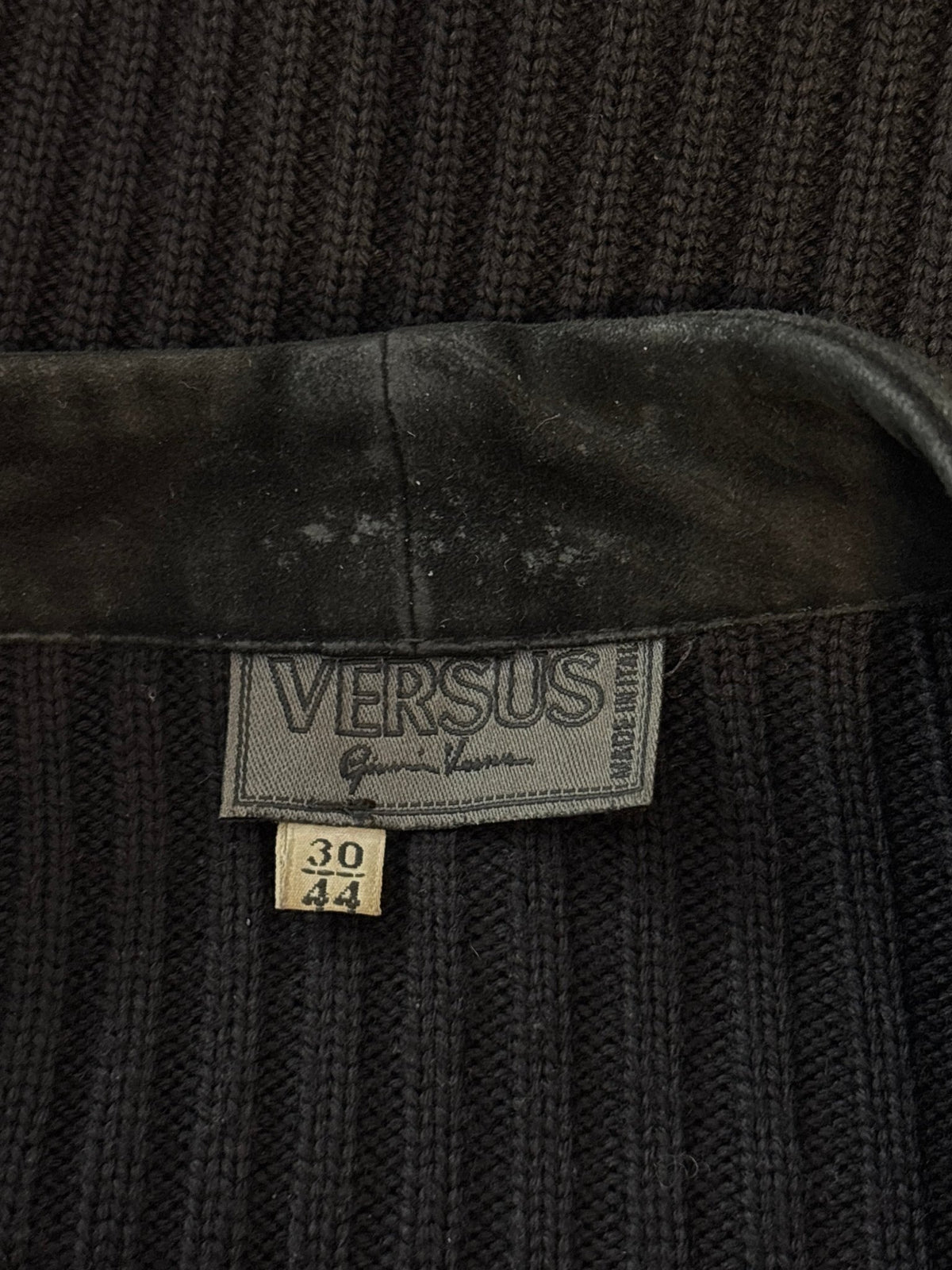 1990's SUEDE LEATHER & WOOL ZIP-UP JACKET. (44 / M) - SEVENUES.