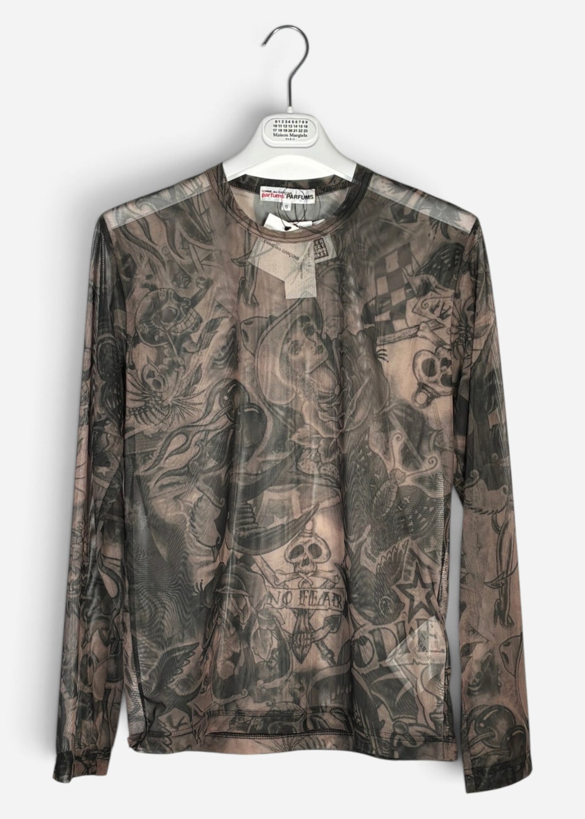 PARFUMS PRINTED MESH LONGSLEEVE. (S)