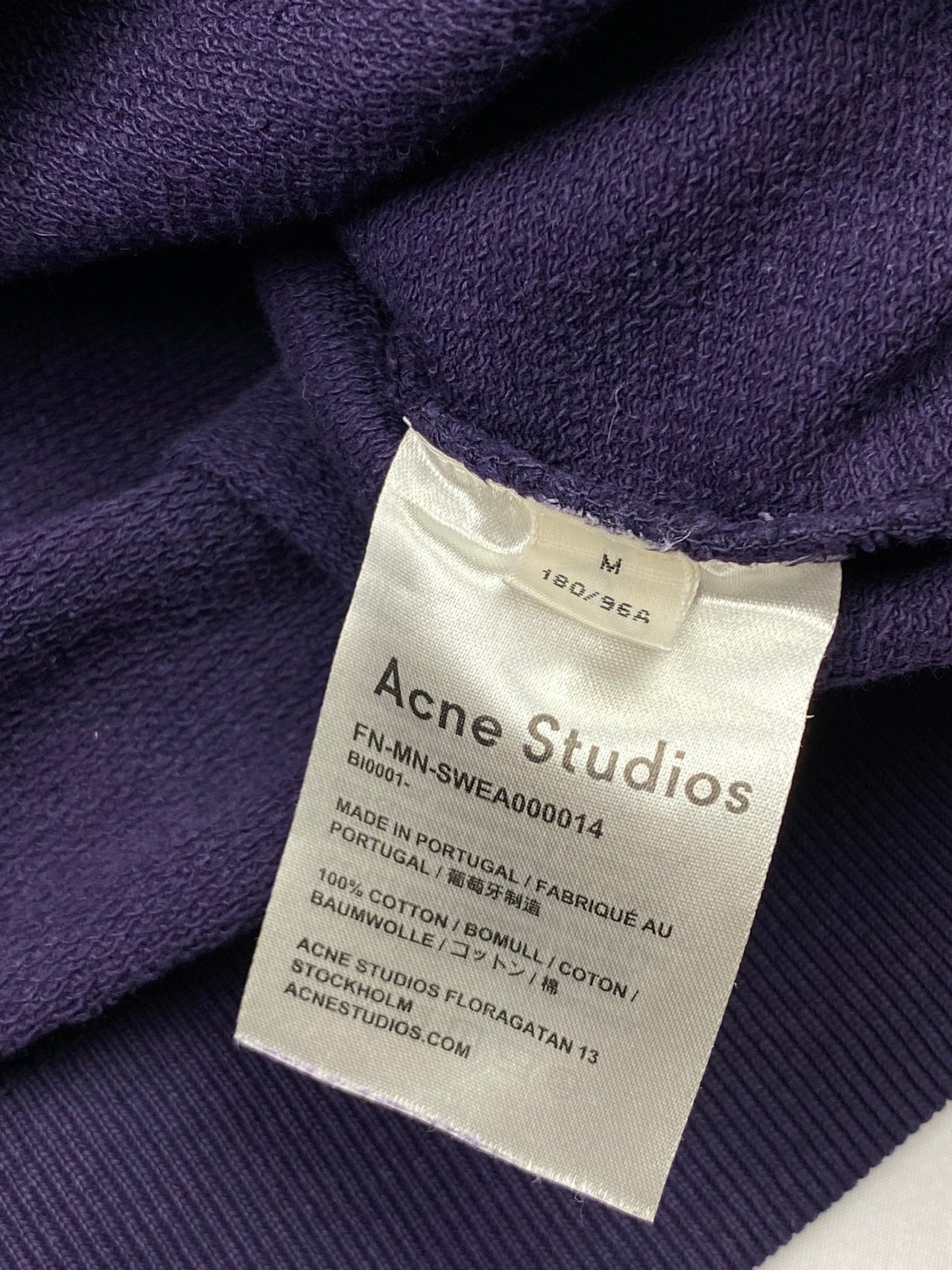 ACNE STUDIOS STOCKHOLM LOGO CREWNECK SWEATSHIRT. (M) - SEVENUES.