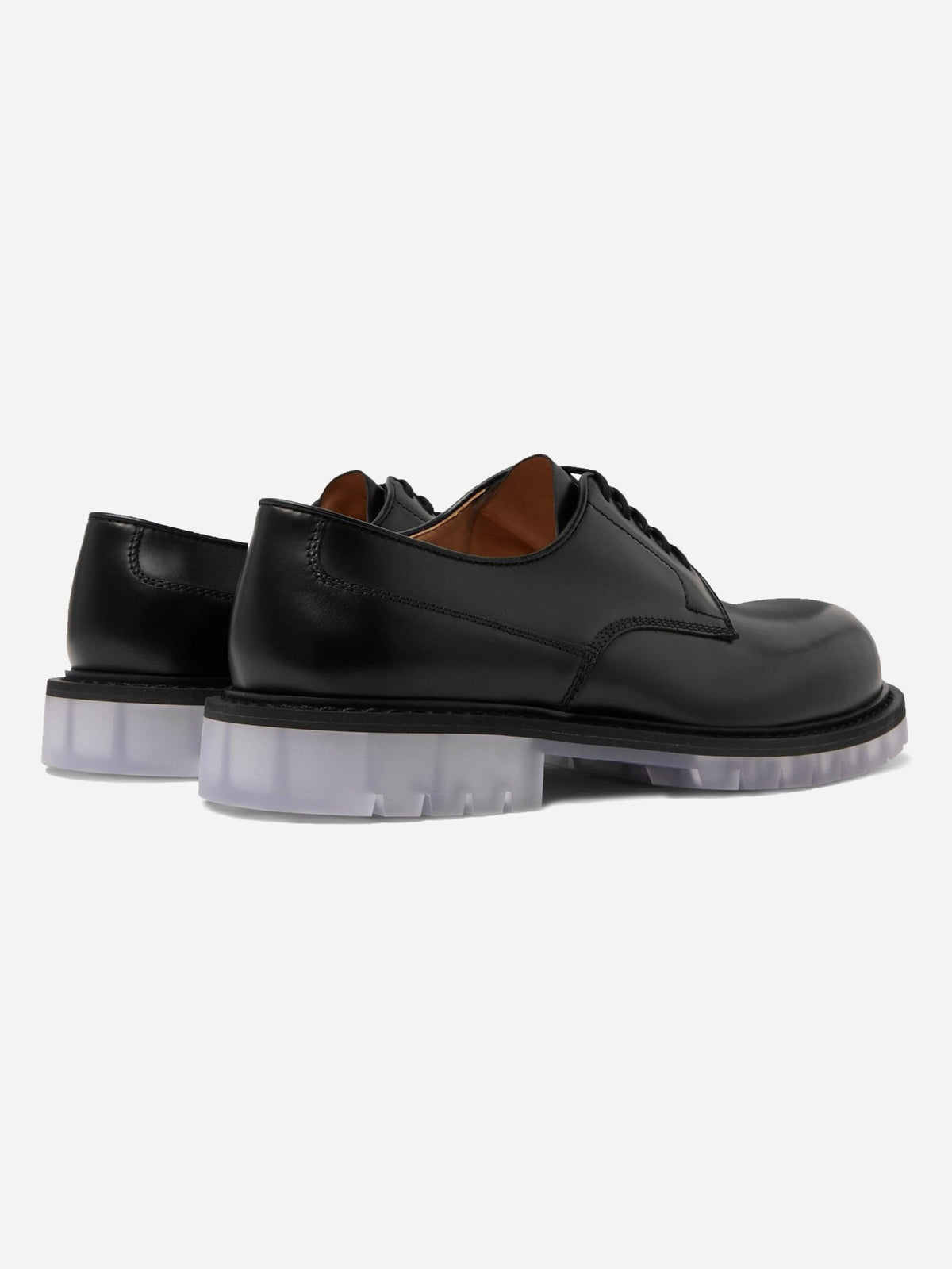 BOTTEGA VENETA CLEAR SOLE LEATHER DERBYS. (45) - SEVENUES.