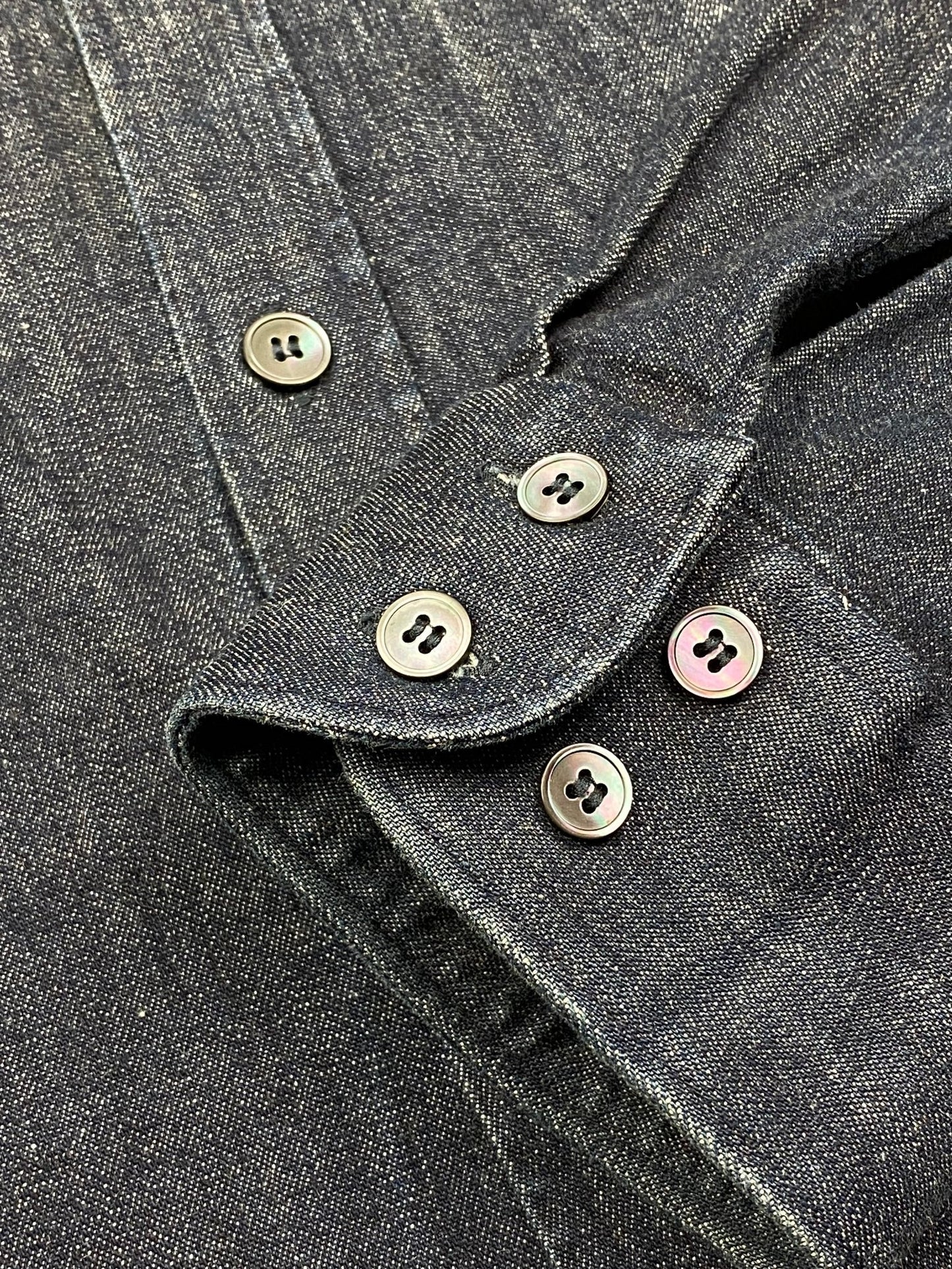 HELMUT LANG S/S 2004 INDIGO DENIM SHIRT. (41 / L) - SEVENUES.