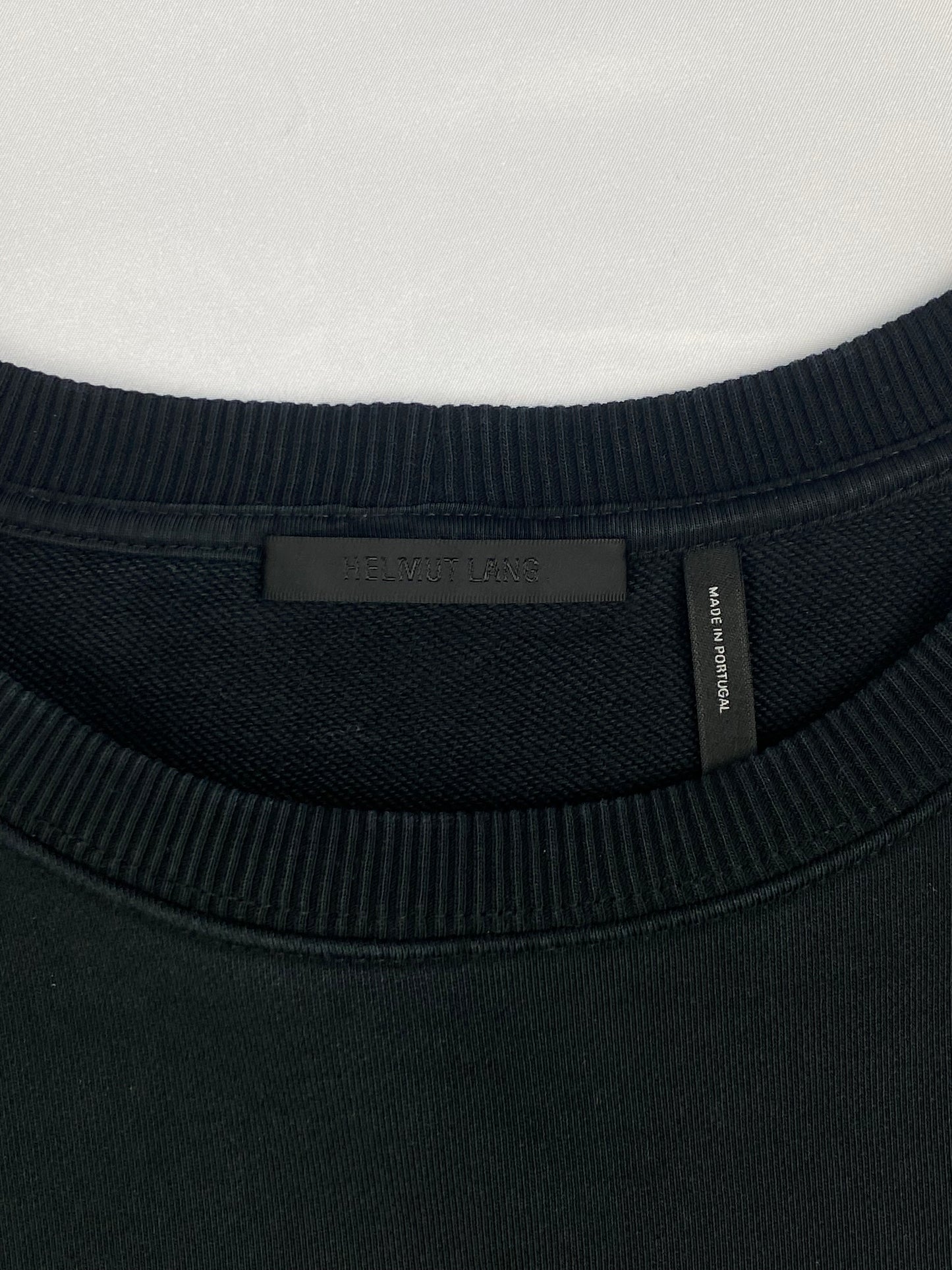 HELMUT LANG LOGO CREWNECK SWEATSHIRT. (XL)