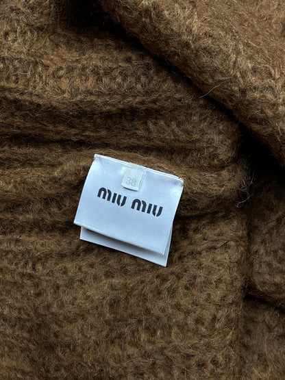 MIU MIU F/W 2018 RUNWAY FRINGE MOHAIR TURTLENECK. (38 / M)