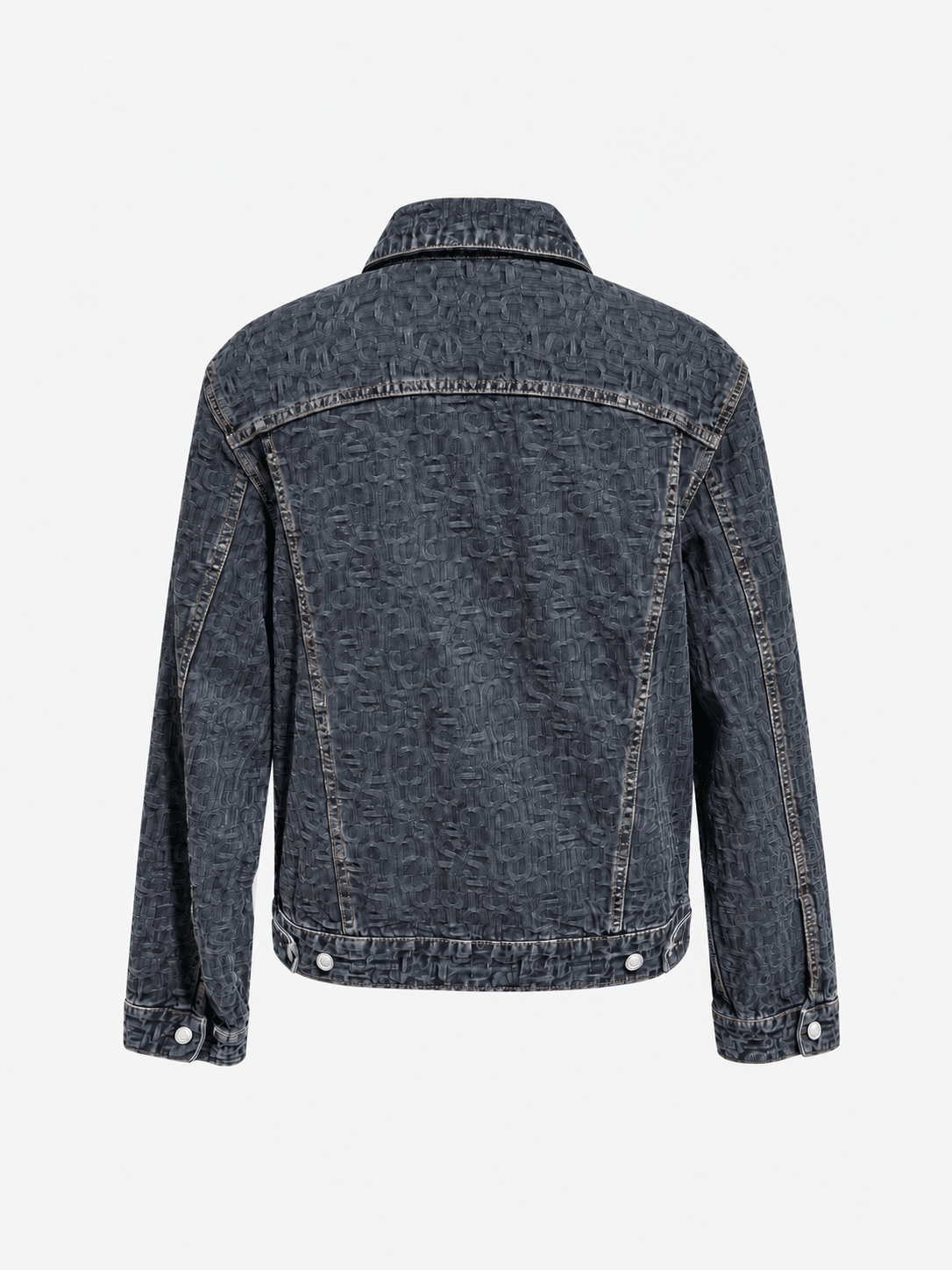 MONOGRAM PATTERN DENIM JACKET. (50 / M) - SEVENUES.