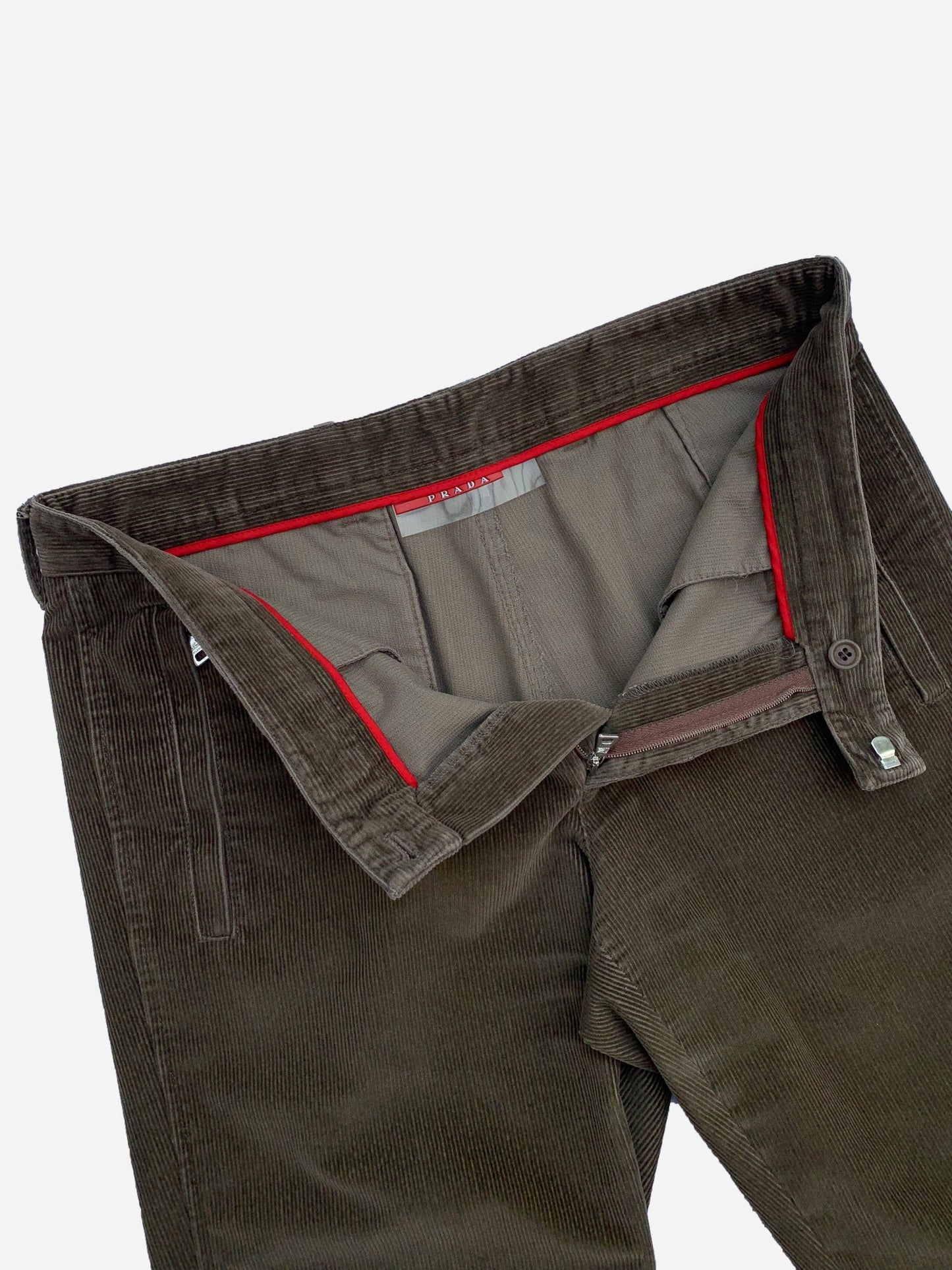 PRADA LINEA ROSSA CORDUROY SUIT PANTS. (48 / M) - SEVENUES.
