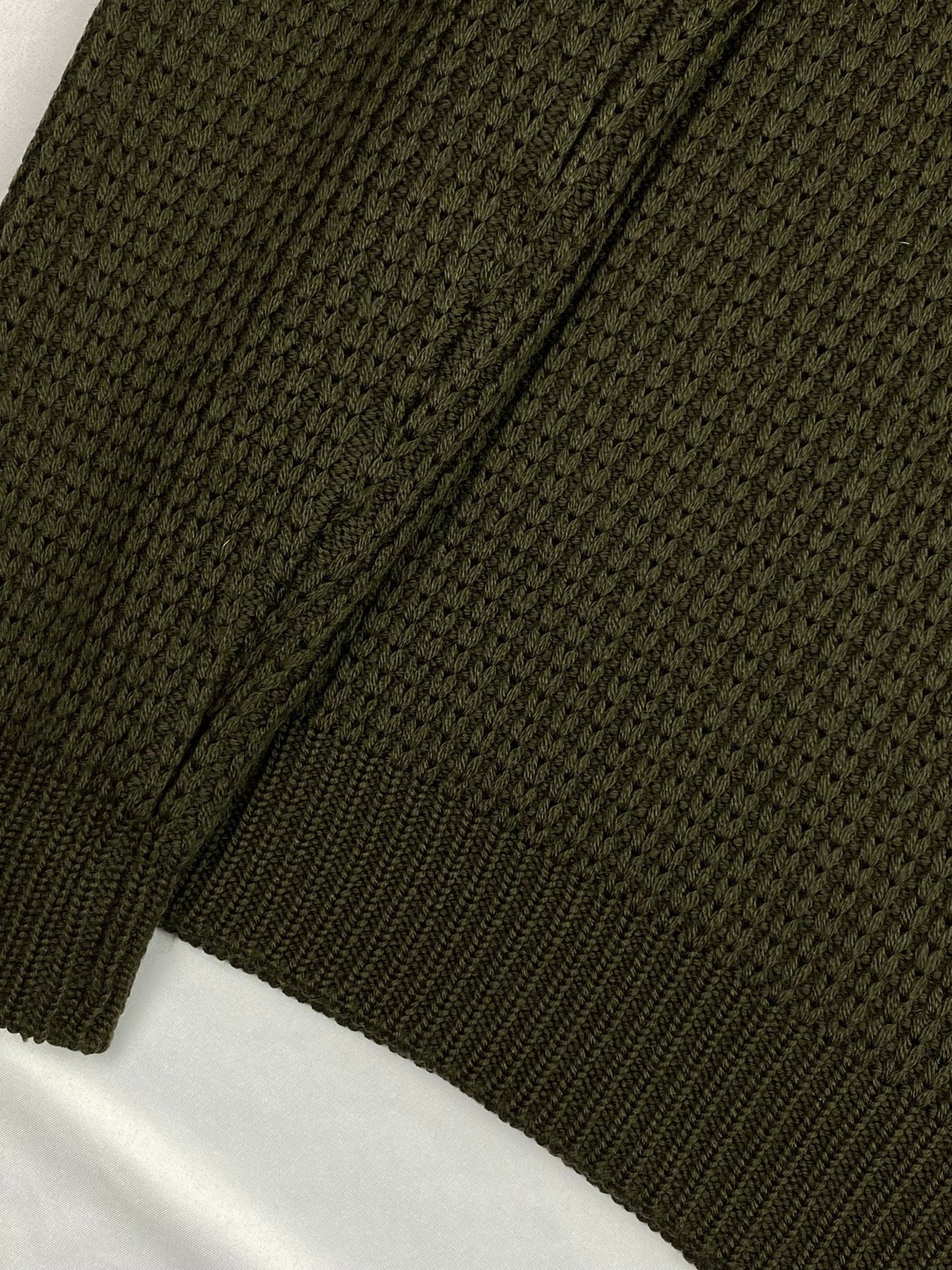 PRADA MILANO HEAVY WAFFLE KNIT ZIP - UP JACKET. (L) - SEVENUES.