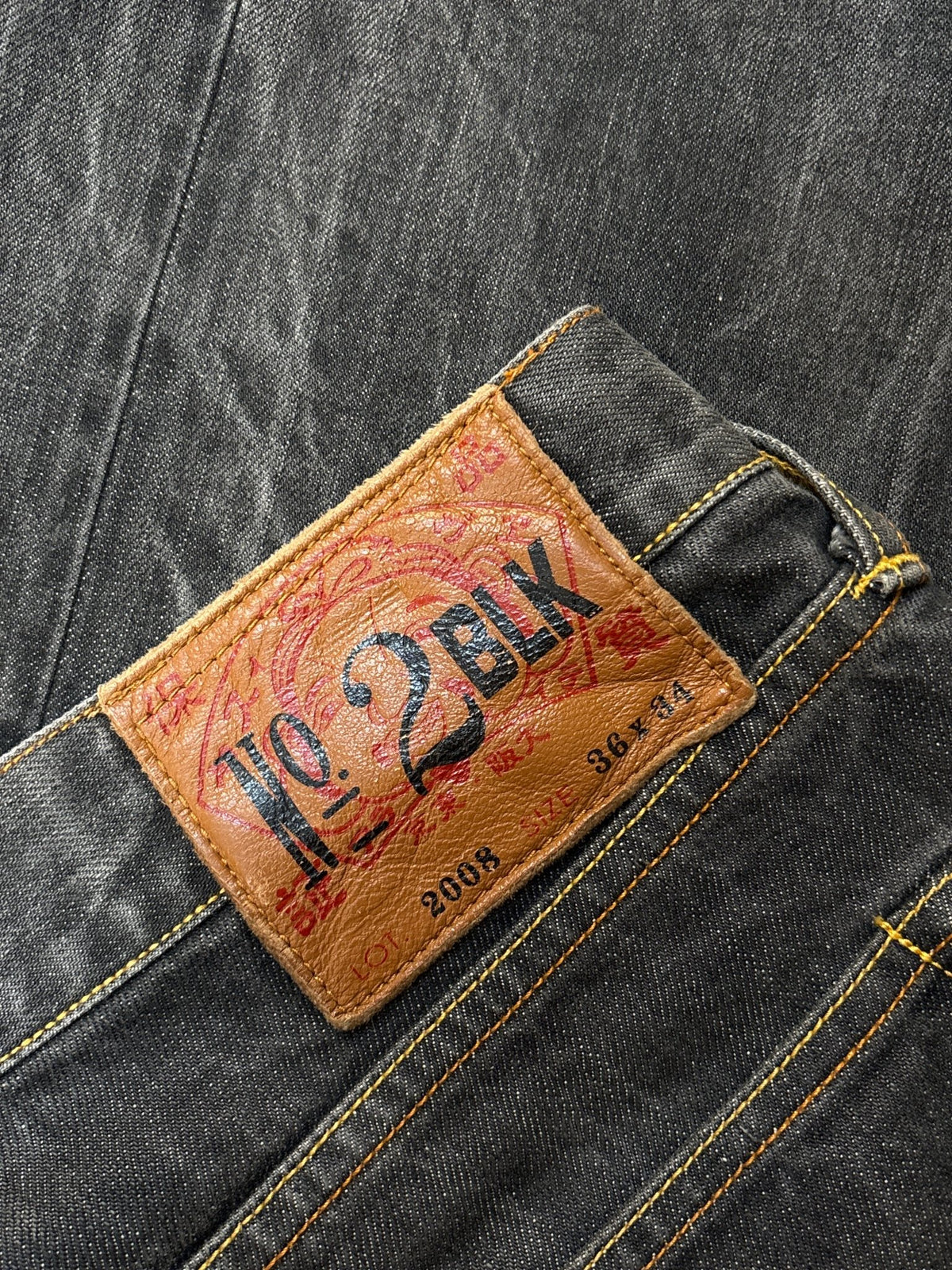 SEAGULL PAINTED SELVEDGE DENIM. (36X34) - SEVENUES.