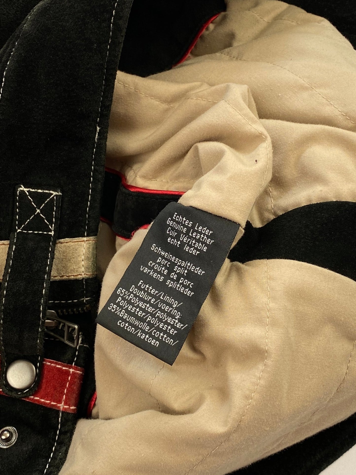 VINTAGE SUEDE LEATHER MOTORCYCLE JACKET. (44 / L) - SEVENUES.