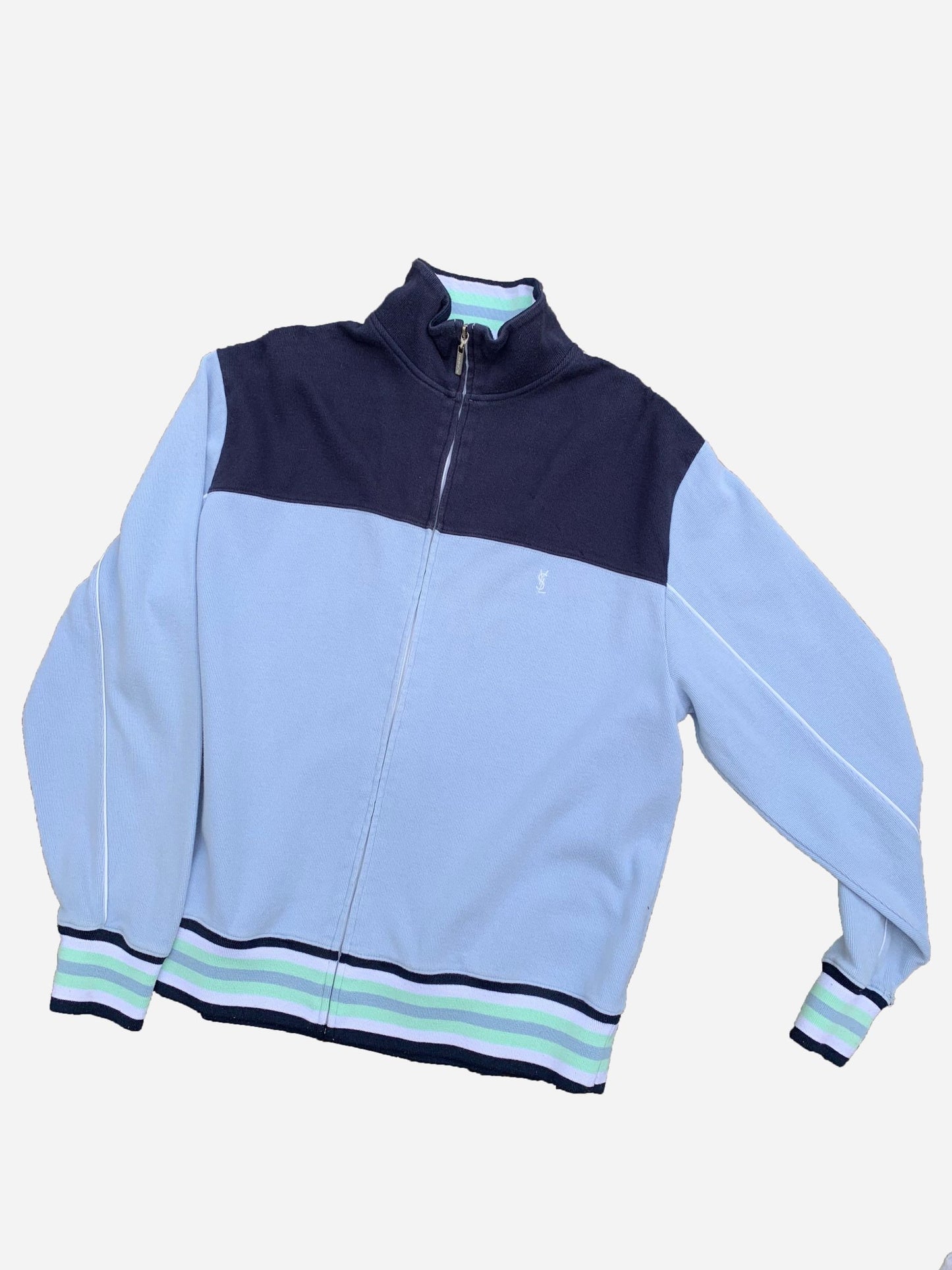 YVES SAINT LAURENT ZIP - UP SWEATSHIRT JACKET. (XXL) - SEVENUES.