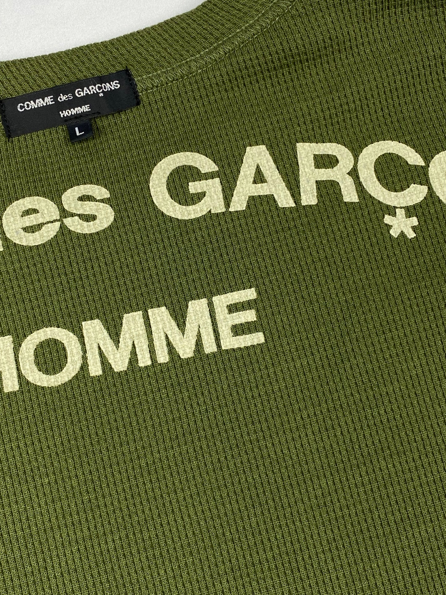COMME DES GARÇONS HOMME F/W 2007 INSIDE-OUT WAFFLE KNIT LONGSLEEVE. (L)