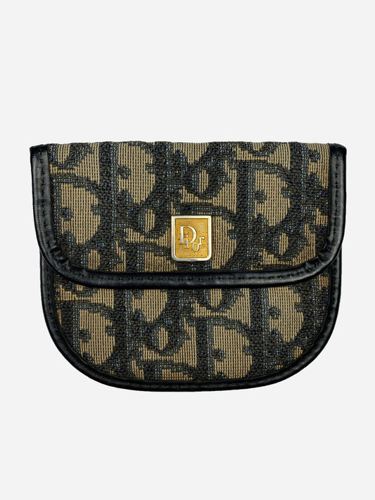 CHRISTIAN DIOR OBLIQUE TROTTER COIN POUCH.