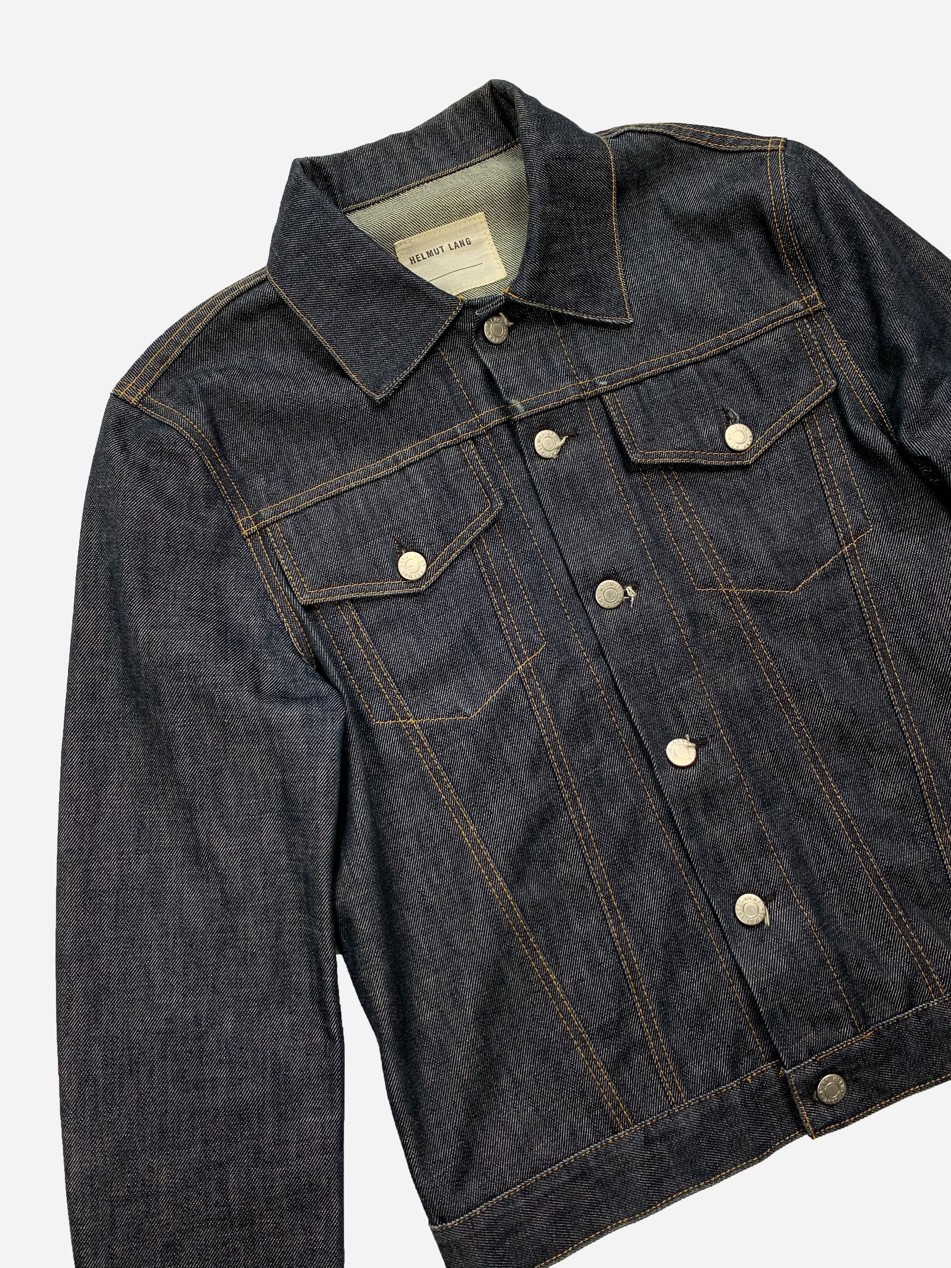 HELMUT LANG INDIGO TRUCKER DENIM JACKET. (44 / S