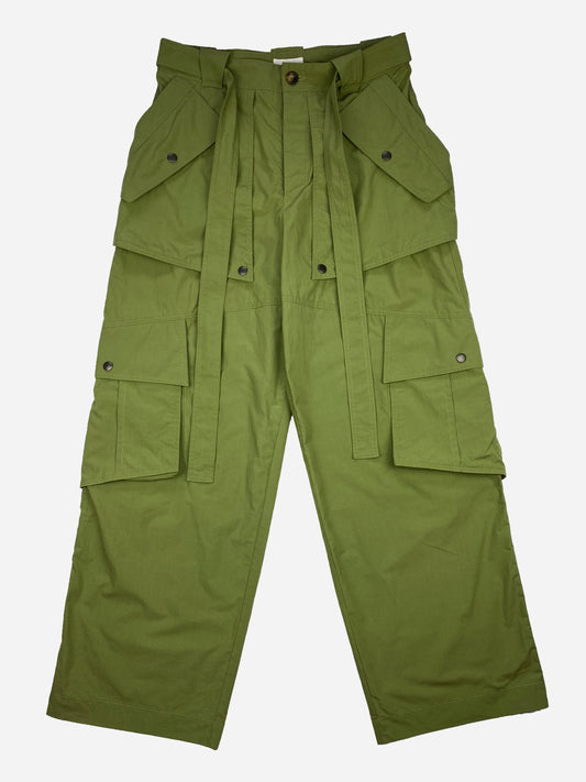 KENZO PARIS COTTON TWILL BELTED CARGO PANTS. (31)