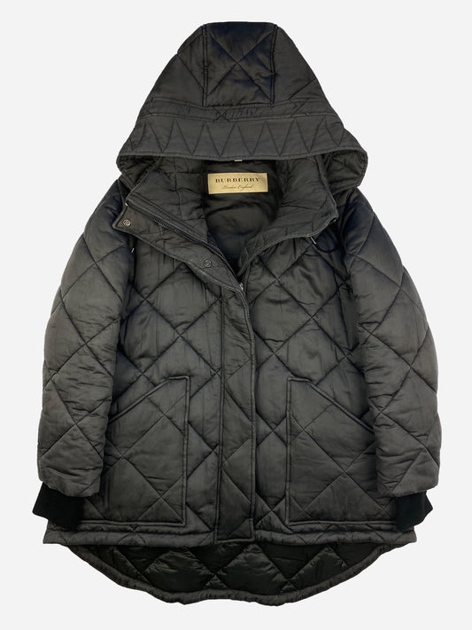 BURBERRY LONDON PADDED QUILTED PARKA COAT. (M)