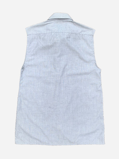 CHRISTIAN DIOR LOGO EMBROIDERY SLEEVELESS BUTTON UP VEST. (S)