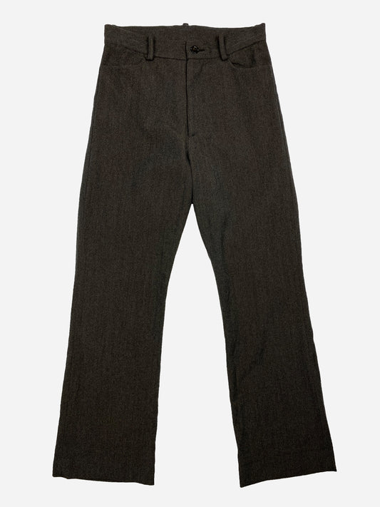 UNDERCOVER A/W 1998 'LEAF' FLARED WOOL PANTS. (28)