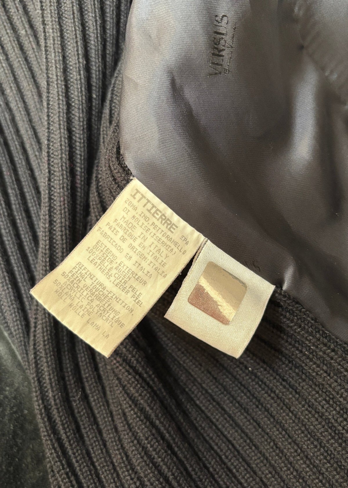 1990's SUEDE LEATHER & WOOL ZIP-UP JACKET. (44 / M) - SEVENUES.