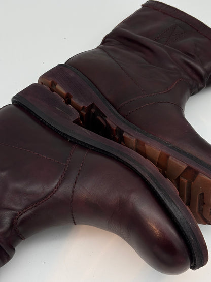 DIRK BIKKEMBERGS SLOUCHY ANKLE BOOTS. (38)