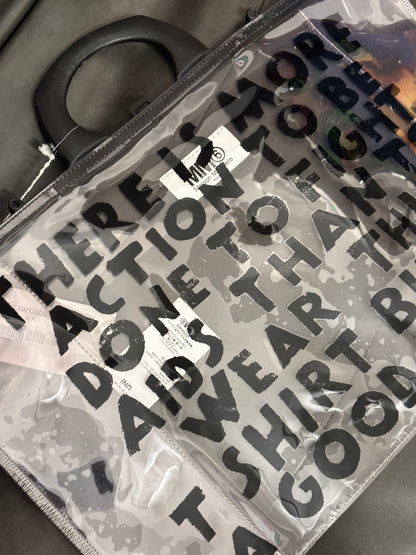 MAISON MARGIELA MM6 S/S 2019 AIDS CAMPAIGN TRANSPARENT PVC BAG.