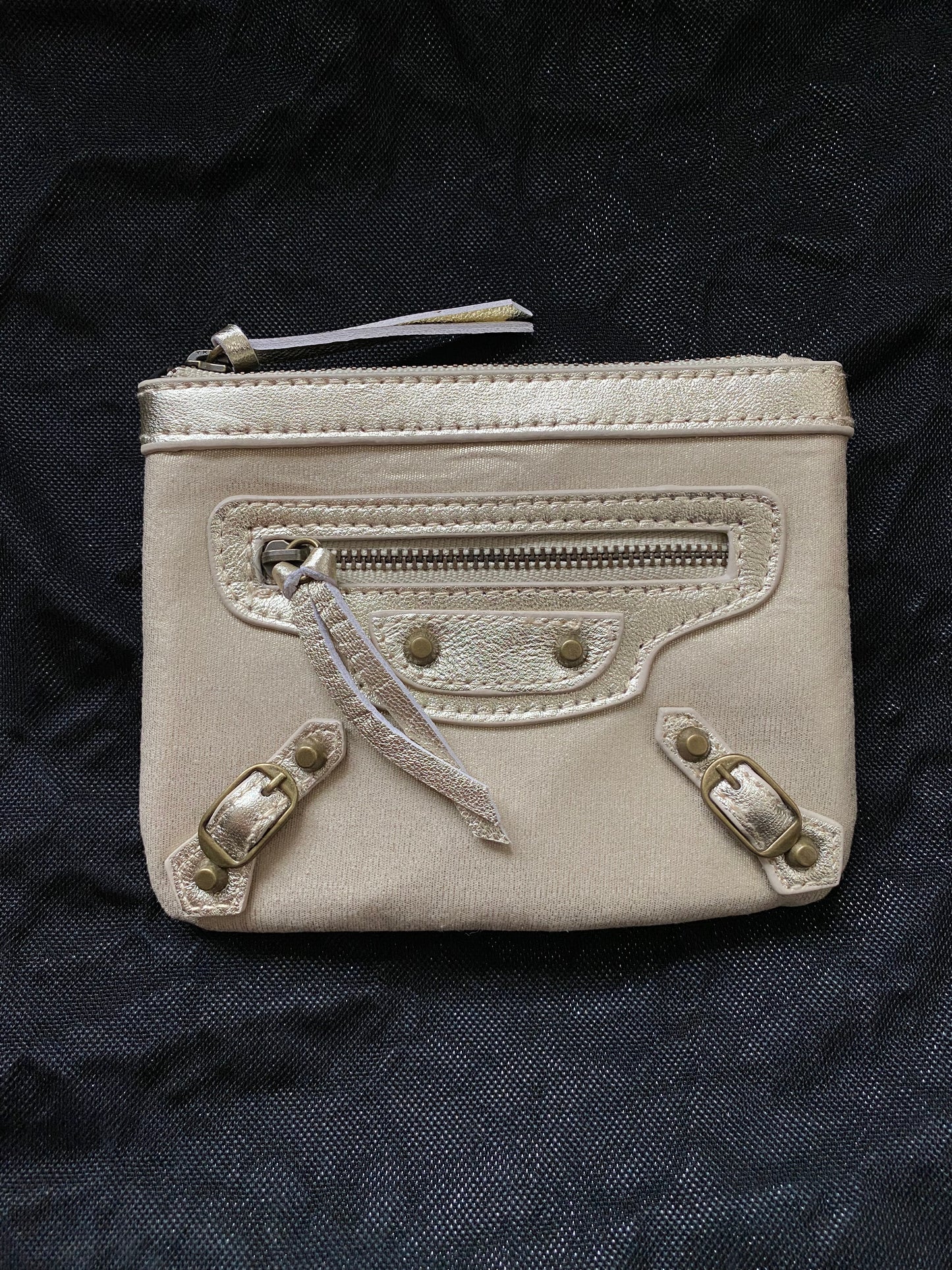 BALENCIAGA PARIS GOLD POCHETTE.