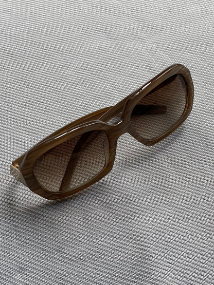 JIL SANDER S/S 2020 RECTANGULAR SUNGLASSES BROWN.