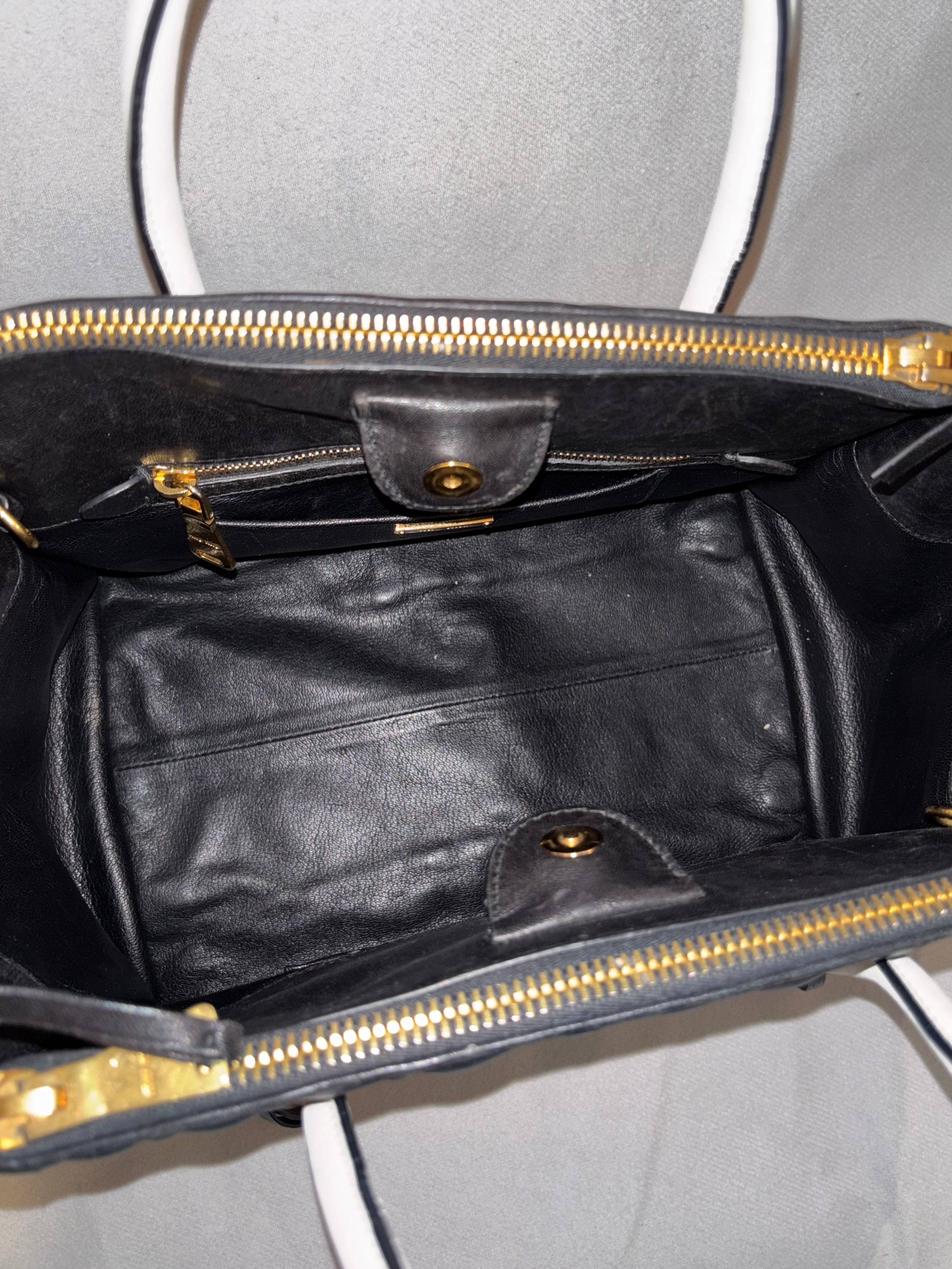 CONVERTIBLE BIKER TOTE HANDBAG.