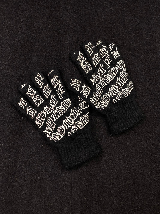 FUCKING AWESOME REFLECTIVE STAMP LOGO GLOVES.