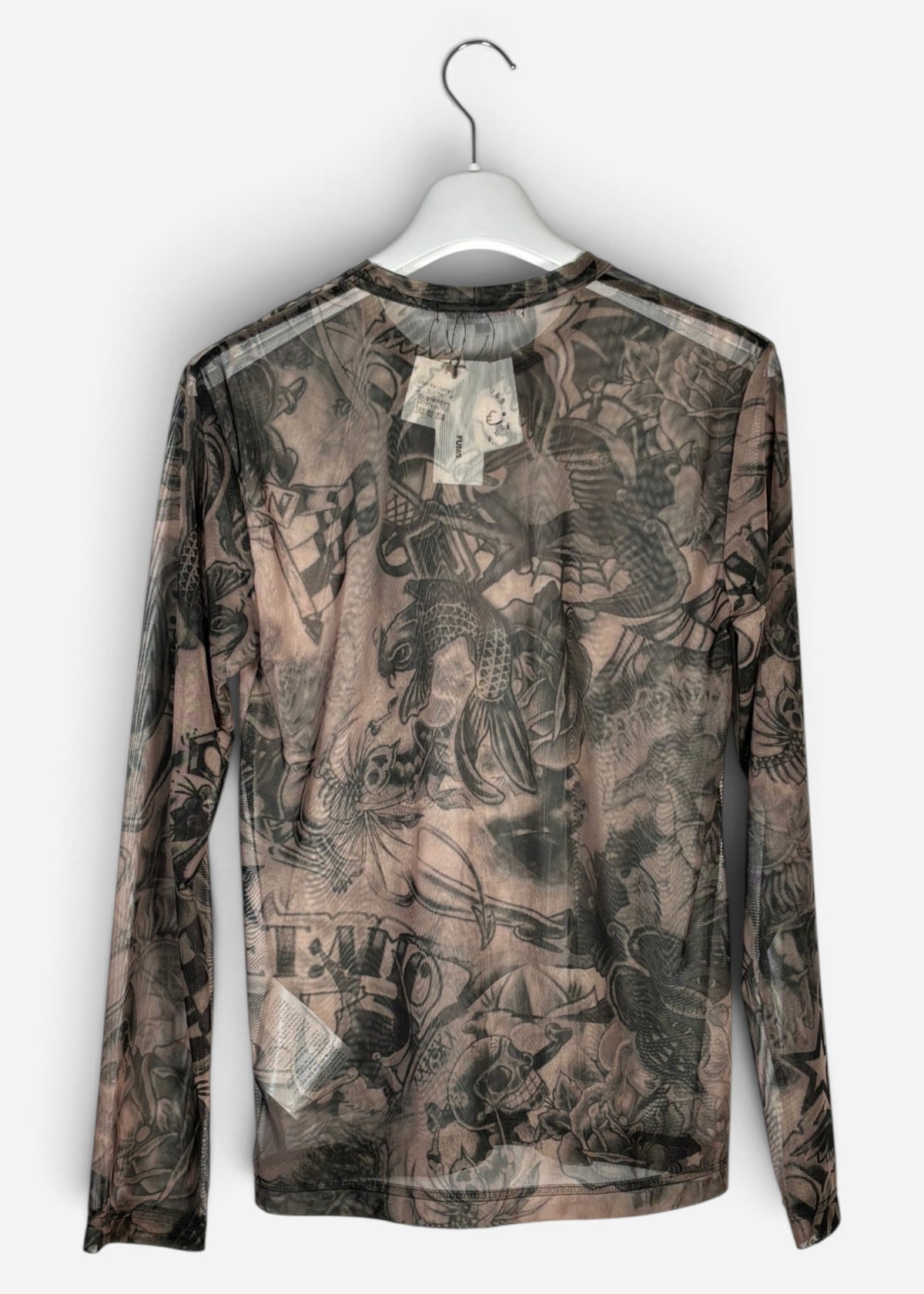 PARFUMS PRINTED MESH LONGSLEEVE. (S)