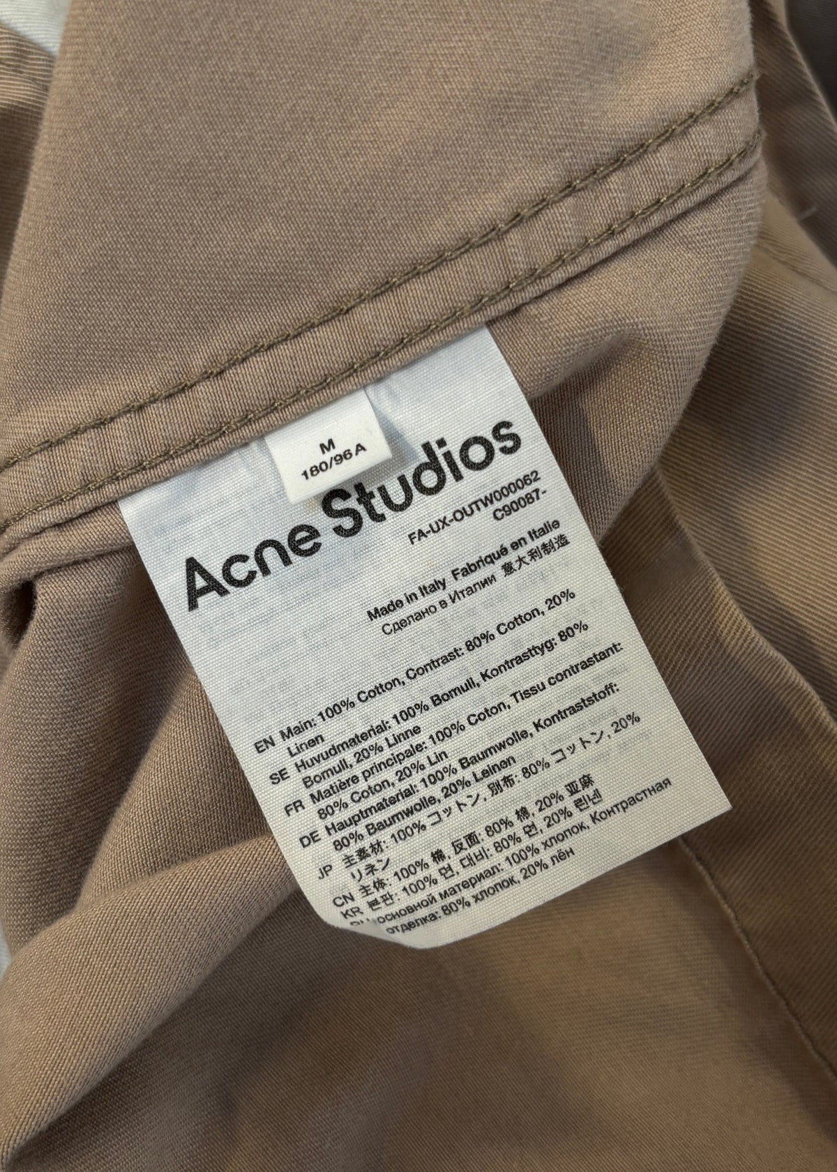F/W 2024 DISTRESSED WORKWEAR JACKET. (M)