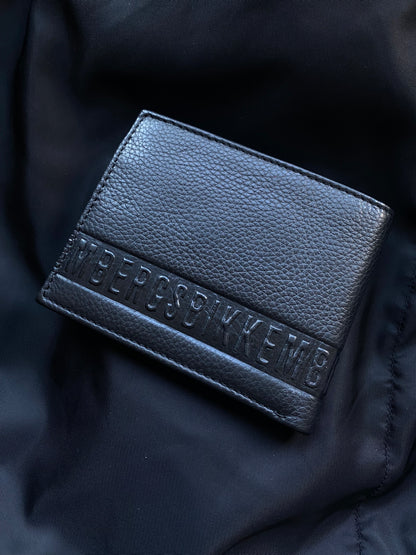 DIRK BIKKEMBERGS EMBOSSED LOGO LEATHER WALLET.