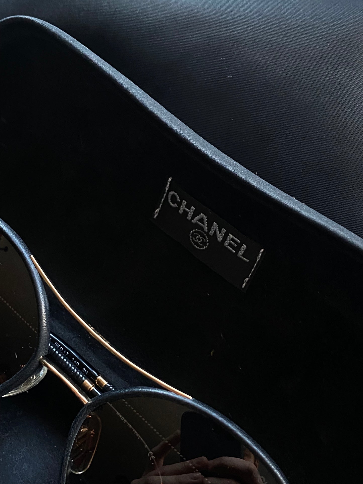 CHANEL PILOT BUTTERFLY SUNGLASSES.