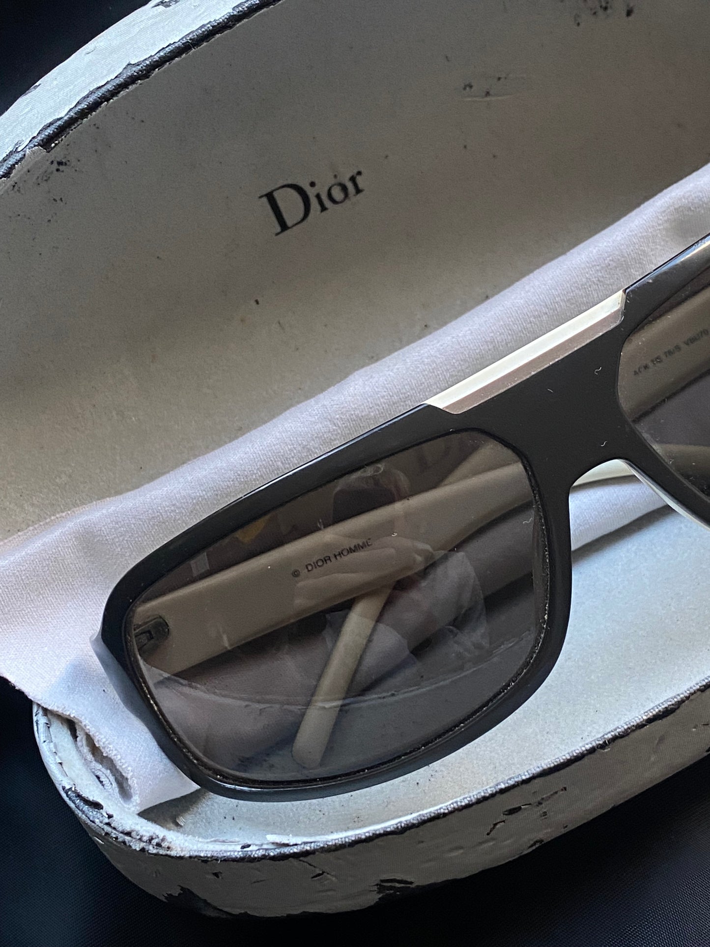 DIOR HOMME 'BLACK TIE' SHIELD SUNGLASSES.