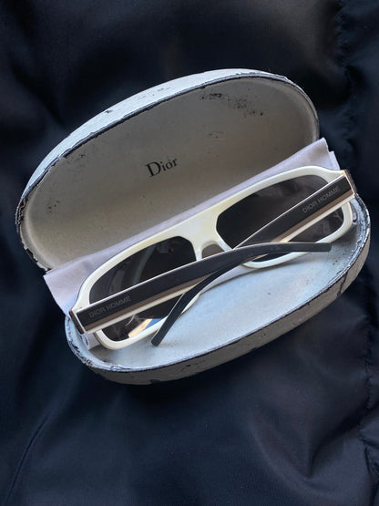 DIOR HOMME 'BLACK TIE' SHIELD SUNGLASSES.