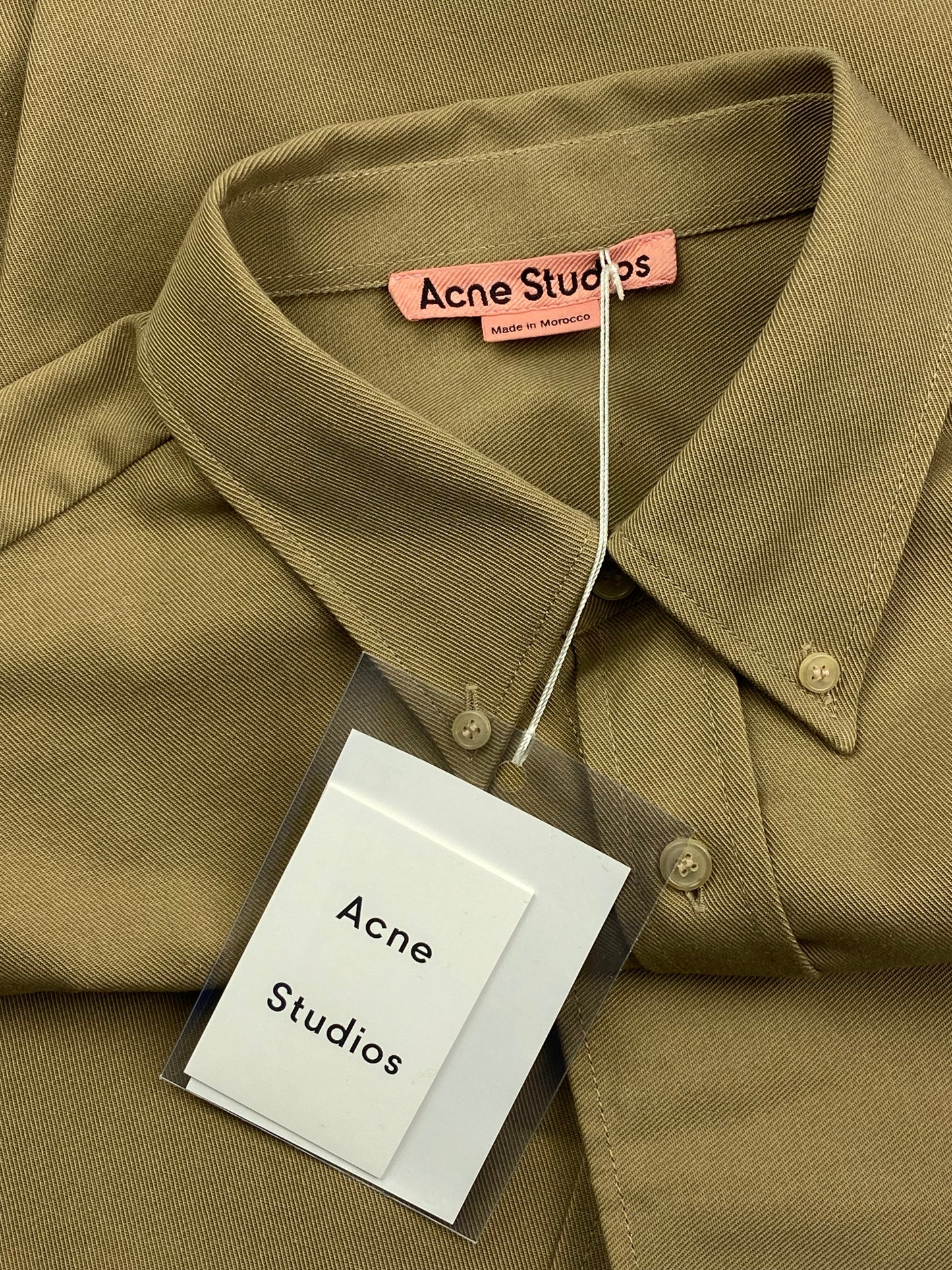 ACNE STUDIOS S/S 2023 OVERSIZED COTTON TWILL SHIRT. (46 / S)