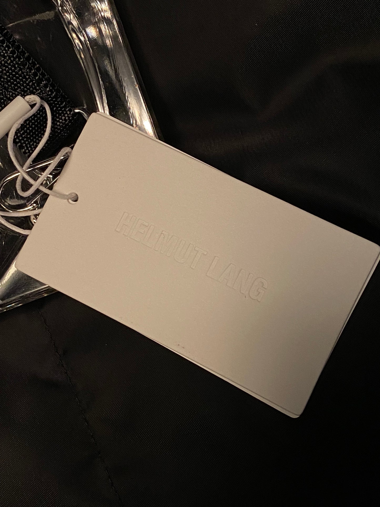 HELMUT LANG LOGO PLAQUE KEYCHAIN.