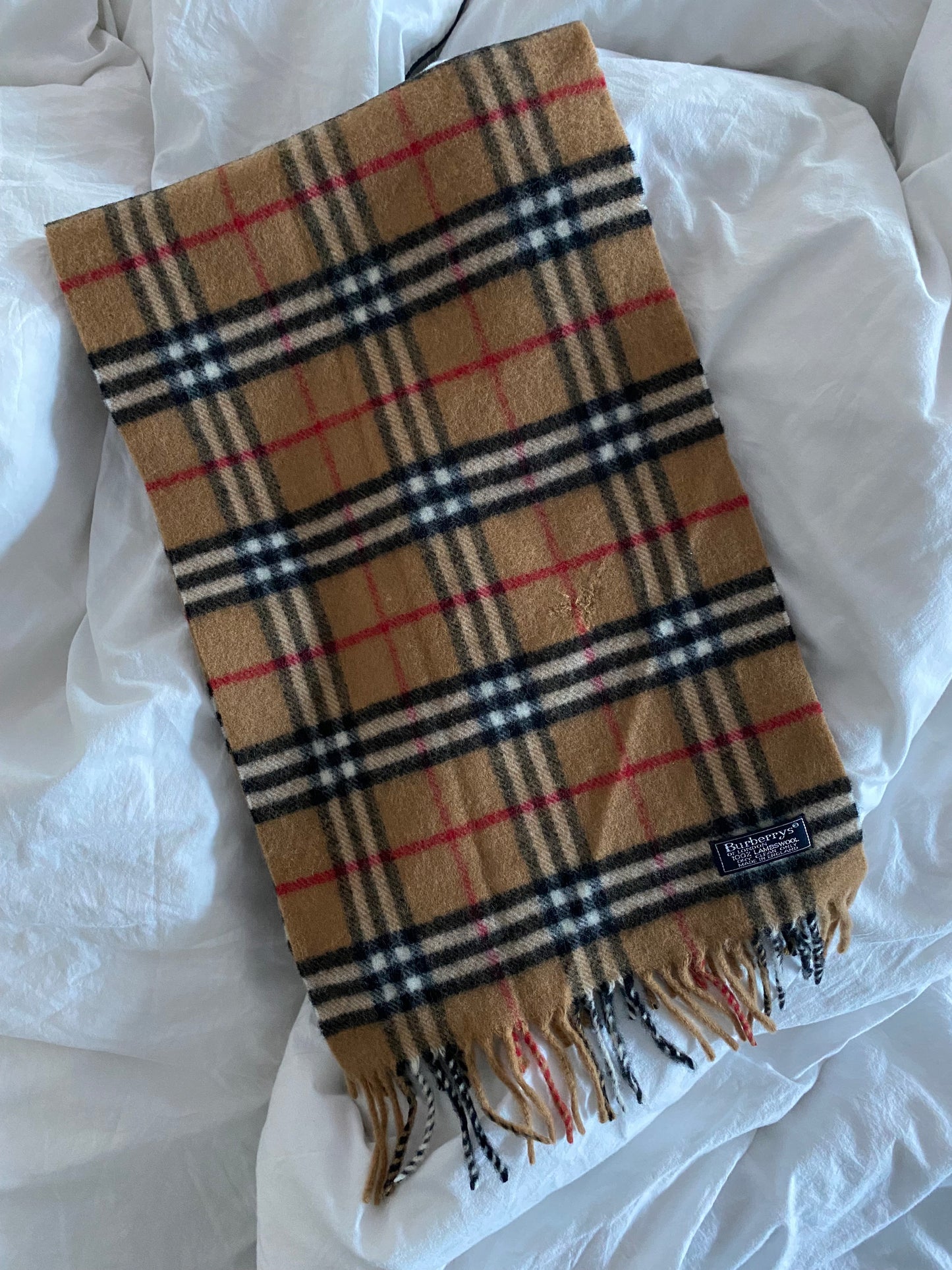 BURBERRY LONDON LAMBSWOOL NOVACHECK SCARF.