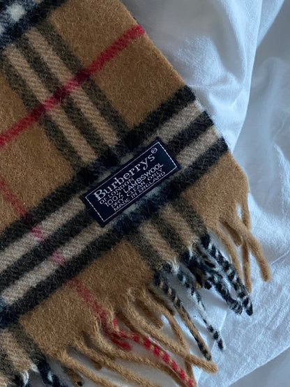 BURBERRY LONDON LAMBSWOOL NOVACHECK SCARF.