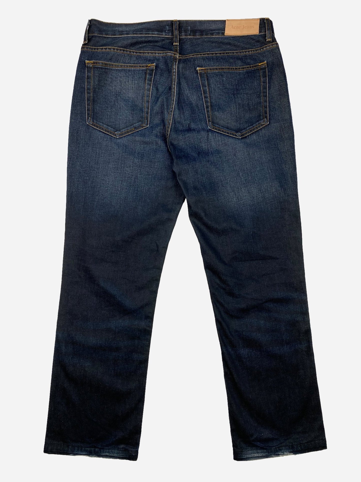 ACNE JEANS 'DESPERADOS' INDIGO STRAIGHT DENIM. (36 / 34) - SEVENUES.