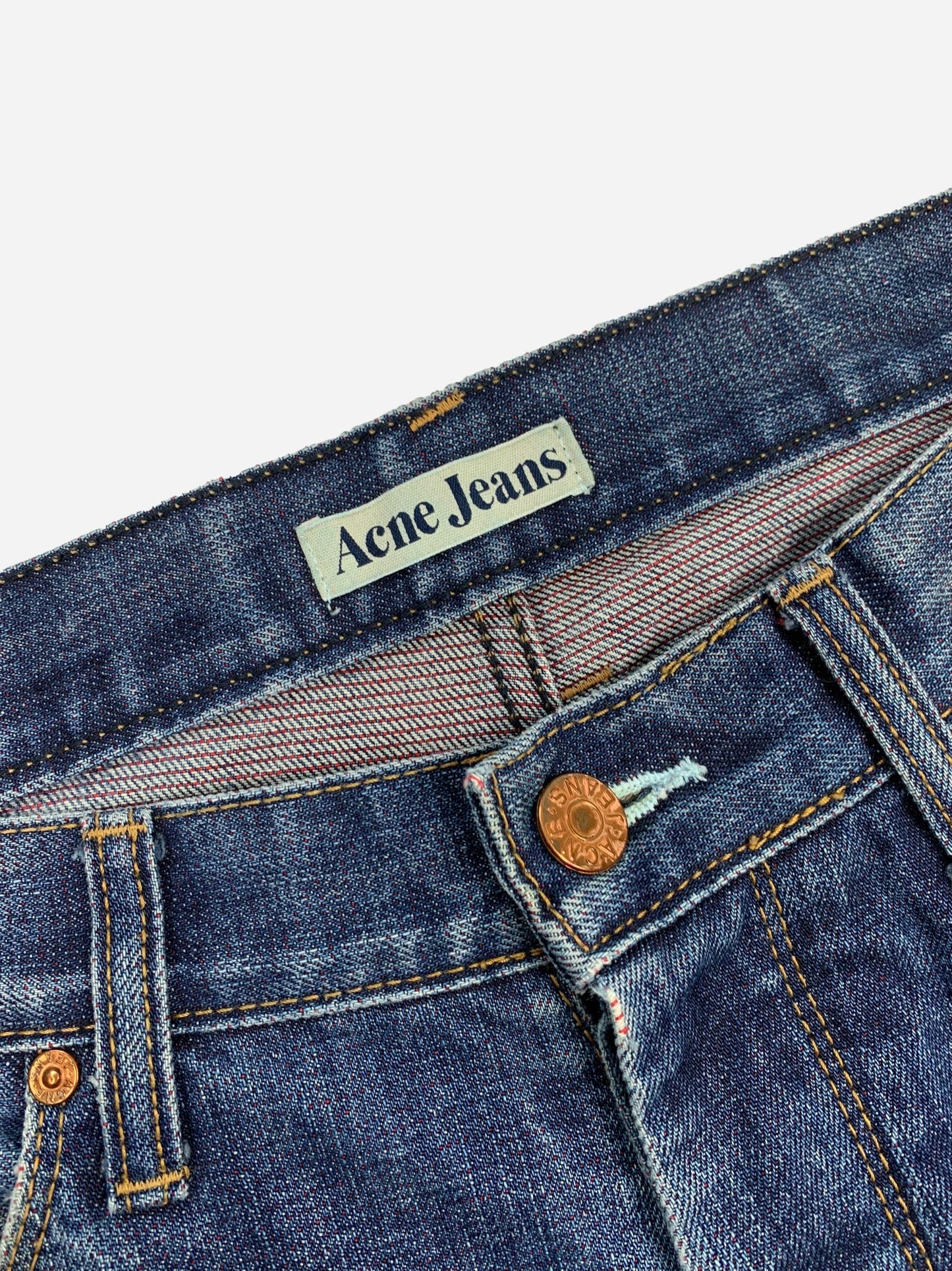 ACNE JEANS 'MOC HIDE' WASHED DENIM. (32 / 34) - SEVENUES.