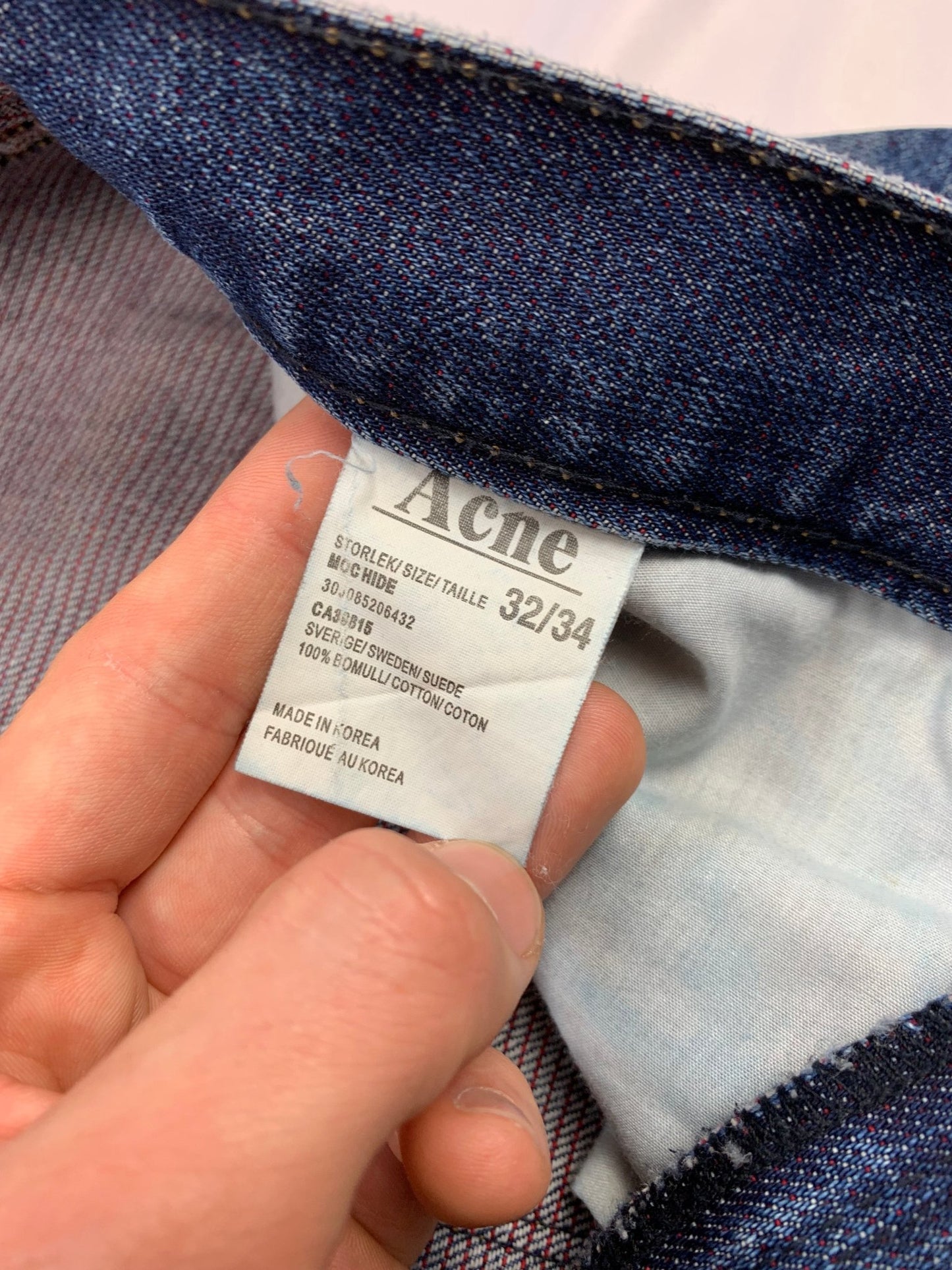 ACNE JEANS 'MOC HIDE' WASHED DENIM. (32 / 34) - SEVENUES.