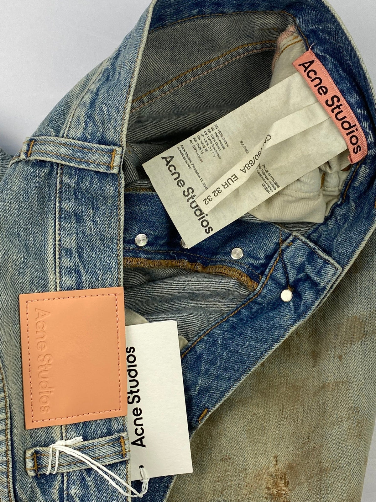 ACNE STUDIOS 2023 MID BLUE MUD DENIM. (32x32) - SEVENUES.