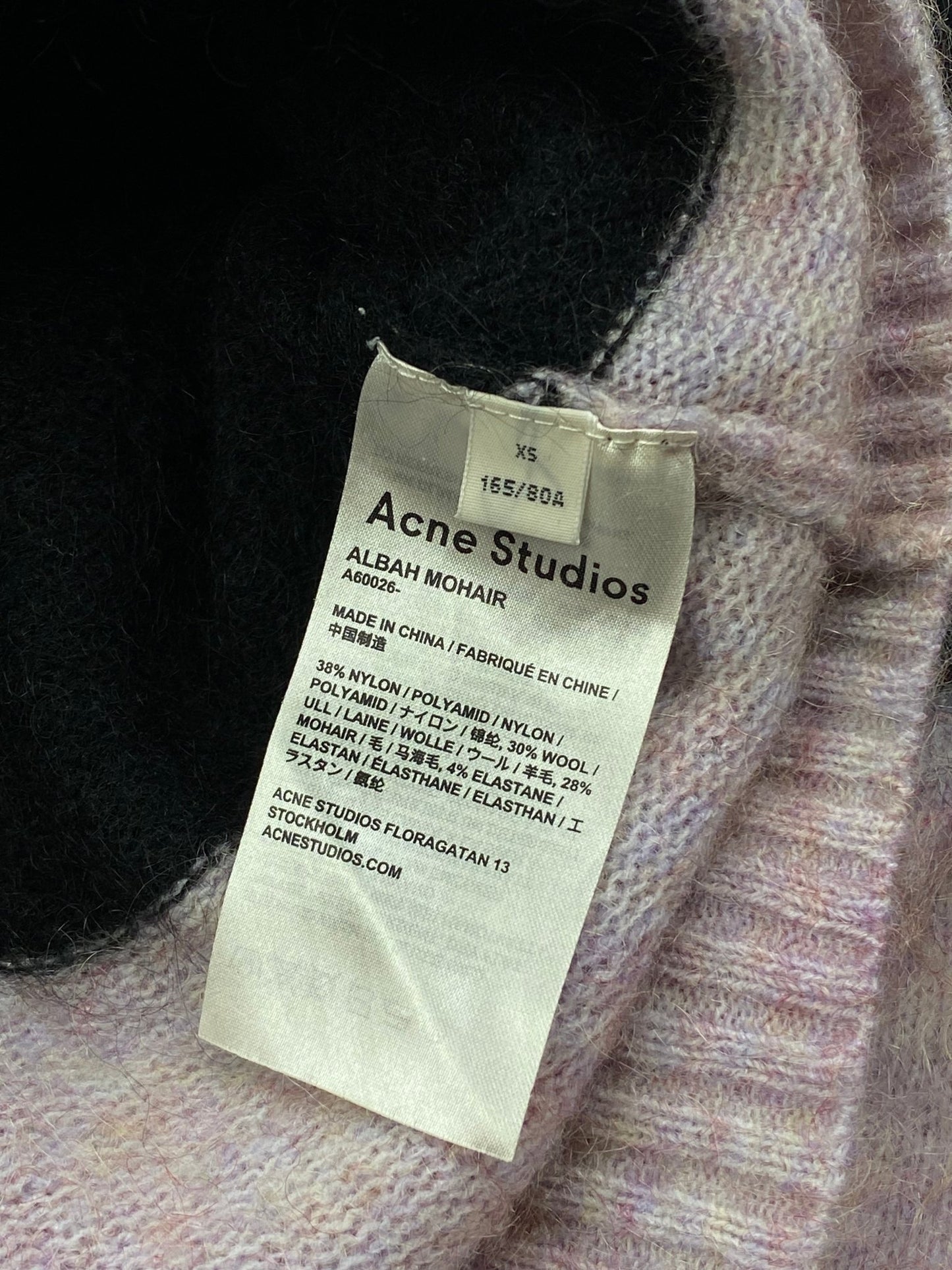 ACNE STUDIOS 'ALBAH' OVERSIZED STRIPED MOHAIR JUMPER. (XS) - SEVENUES.