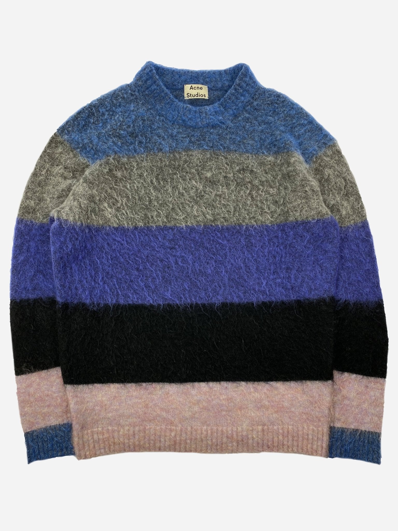 ACNE STUDIOS 'ALBAH' OVERSIZED STRIPED MOHAIR JUMPER. (XS) - SEVENUES.