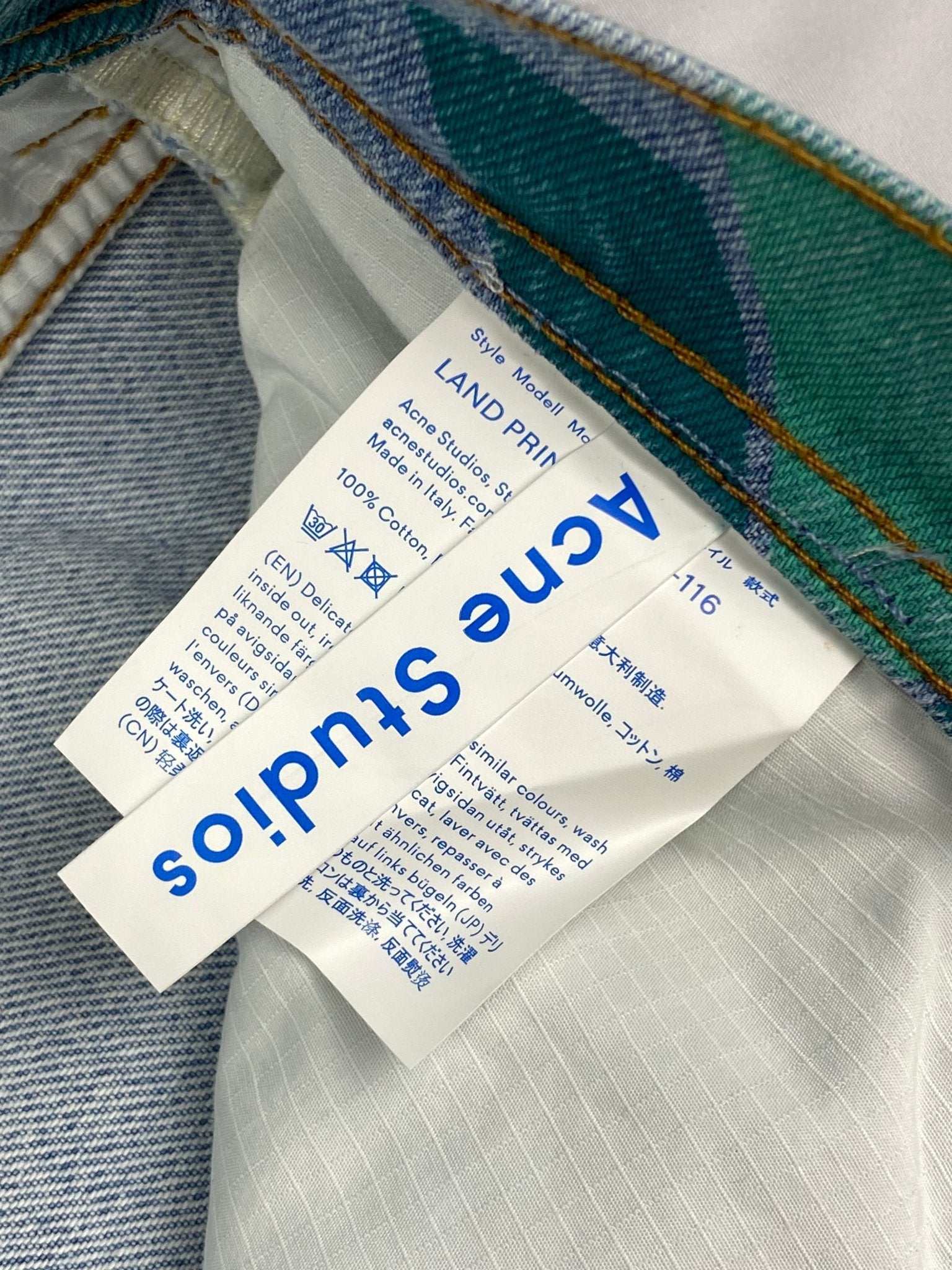 ACNE STUDIOS BLÅ KONST LAND PRINT DENIM. (32 / 34) - SEVENUES.