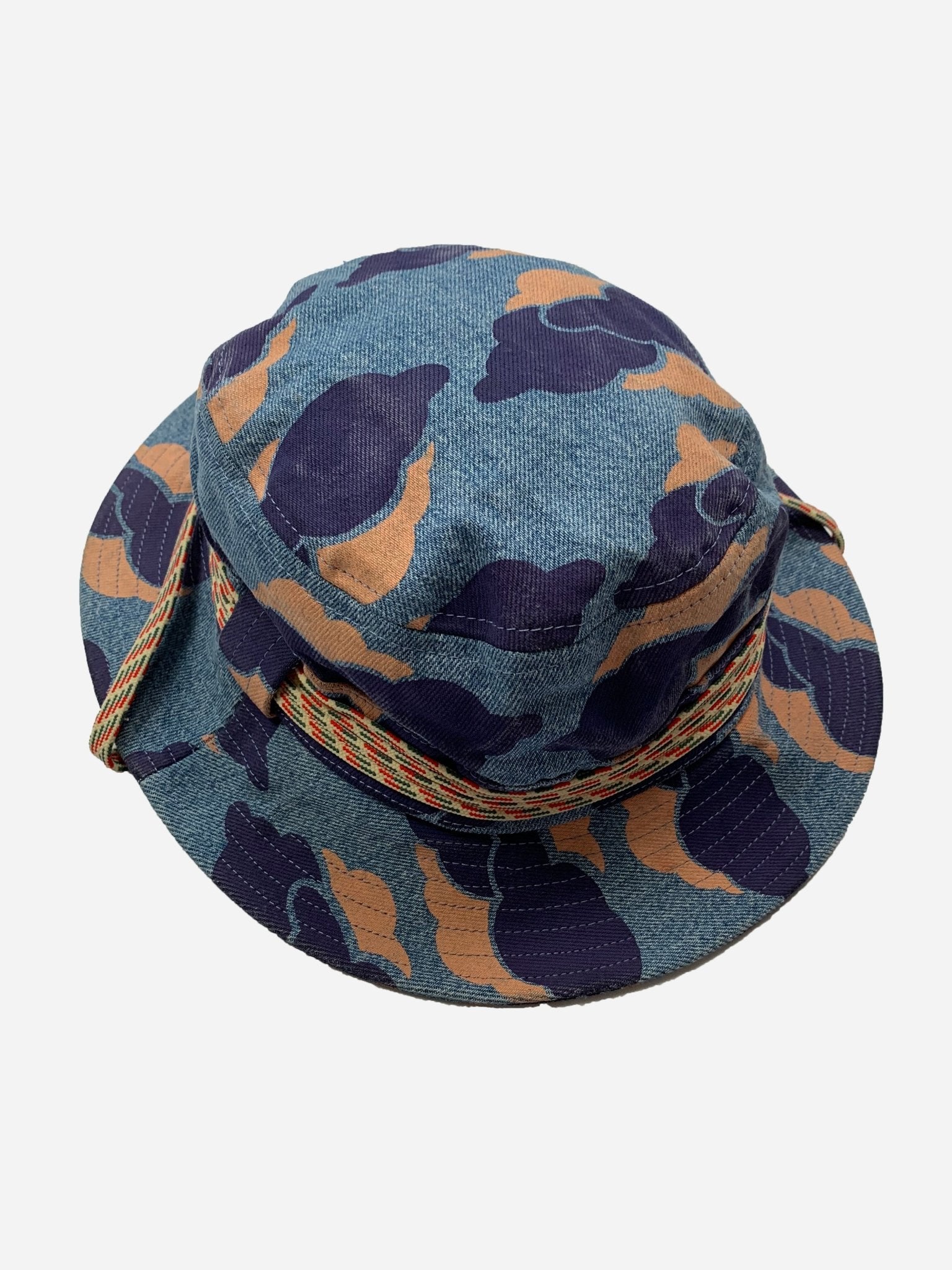 ACNE STUDIOS BLA KONST 'SUN PRINT VT' DENIM BUCKET HAT. - SEVENUES.