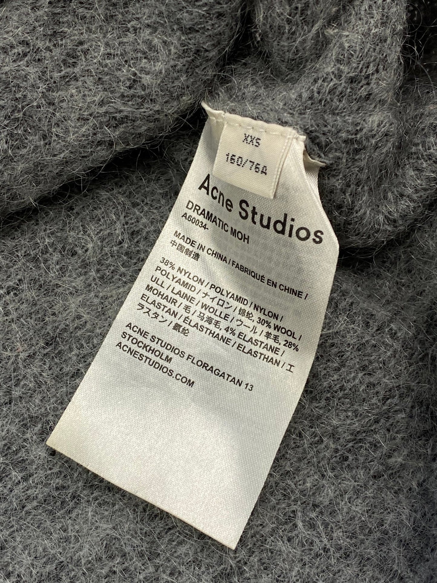 ACNE STUDIOS 'DRAMATIC' MOHAIR OVERSIZED KNIT JUMPER. (XXS) - SEVENUES.