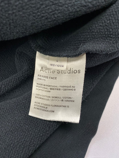 ACNE STUDIOS 'FERRIS FACE' HOODED SWEATSHIRT. (L) - SEVENUES.