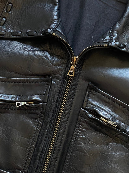 ACNE STUDIOS F/W 2011 CARGO LEATHER JACKET. (50 / M) - SEVENUES.