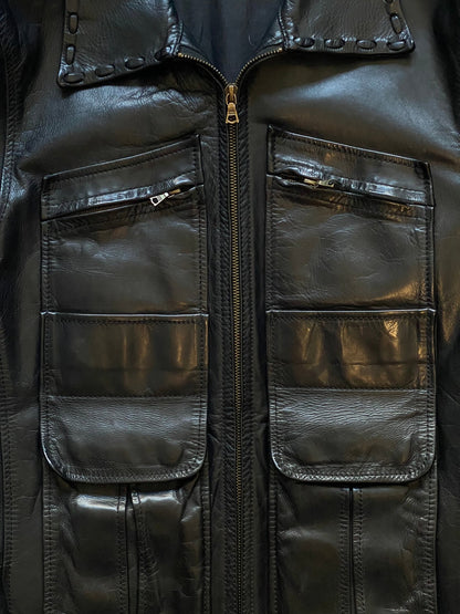 ACNE STUDIOS F/W 2011 CARGO LEATHER JACKET. (50 / M) - SEVENUES.