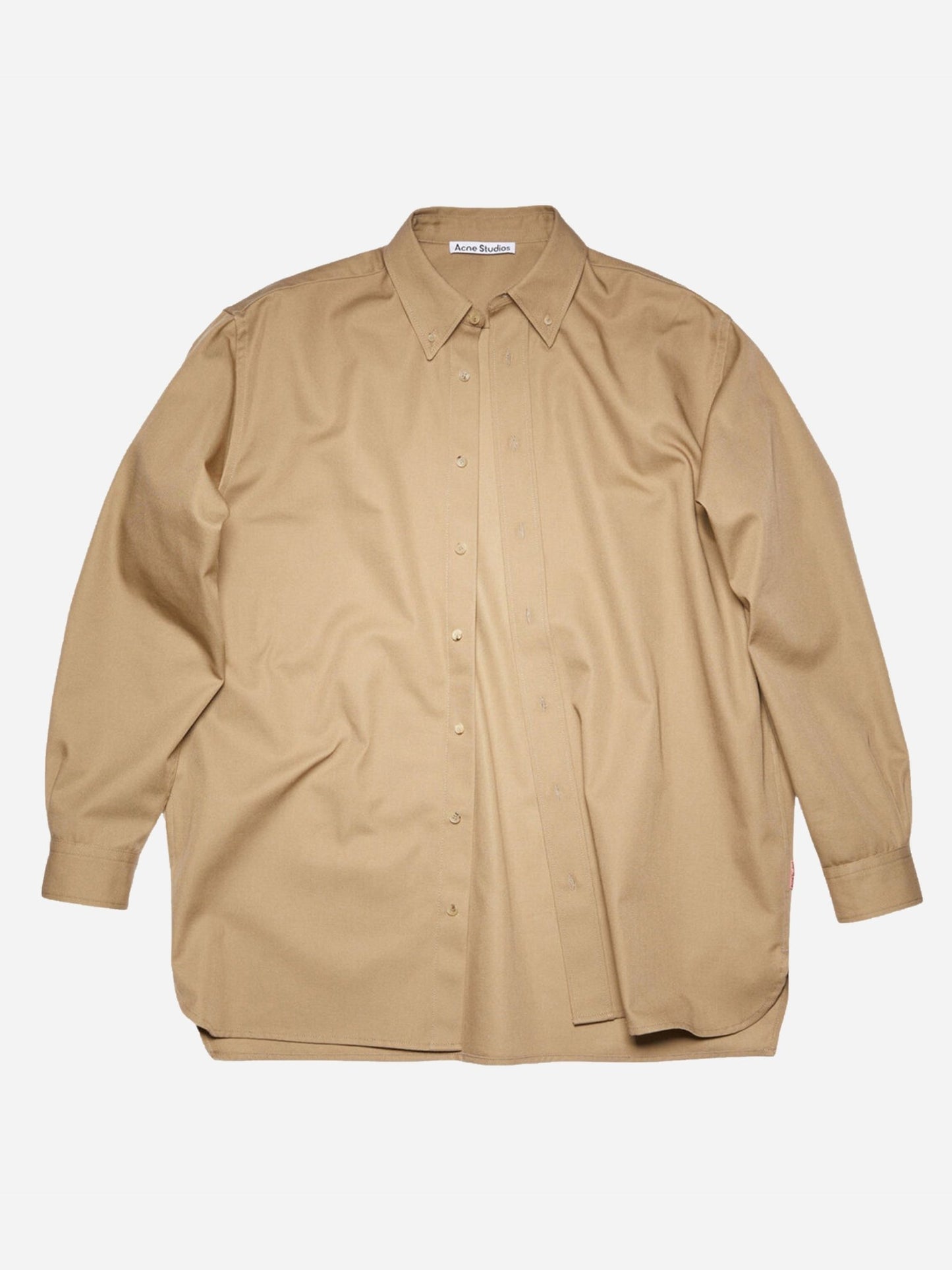 ACNE STUDIOS S/S 2023 OVERSIZED COTTON TWILL SHIRT. (46 / S) - SEVENUES.